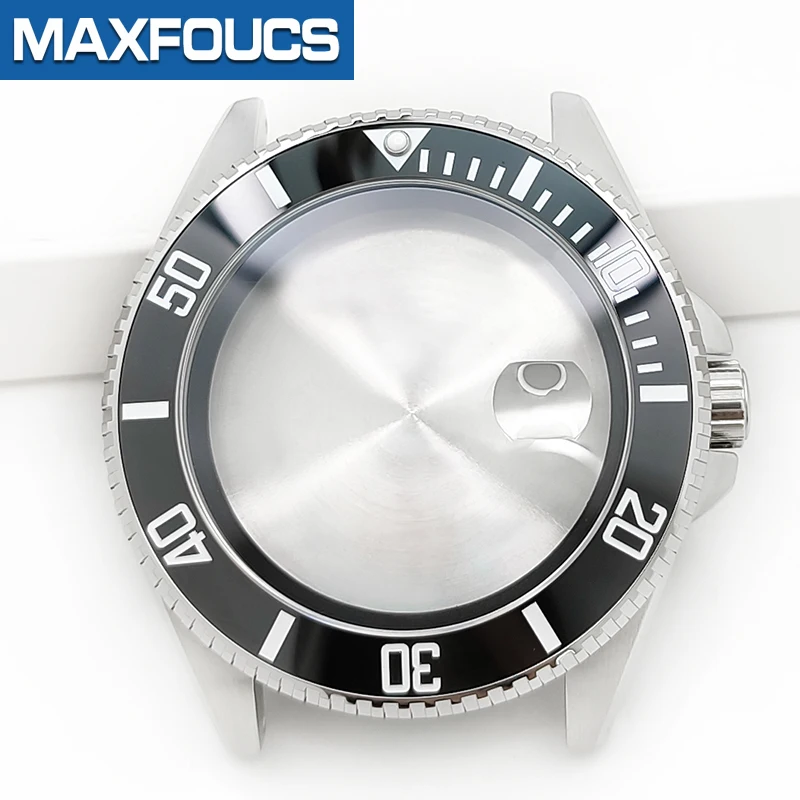 MDV-106 Gehäuse MOD Swordfish Stahl-Uhrengehäuse 3-Uhr-Position Glänzende/Gebürstete Lünette Eingesetzte Krone Gehäuseboden Saphirglas Kundenspezifisches Teil – Detail 10