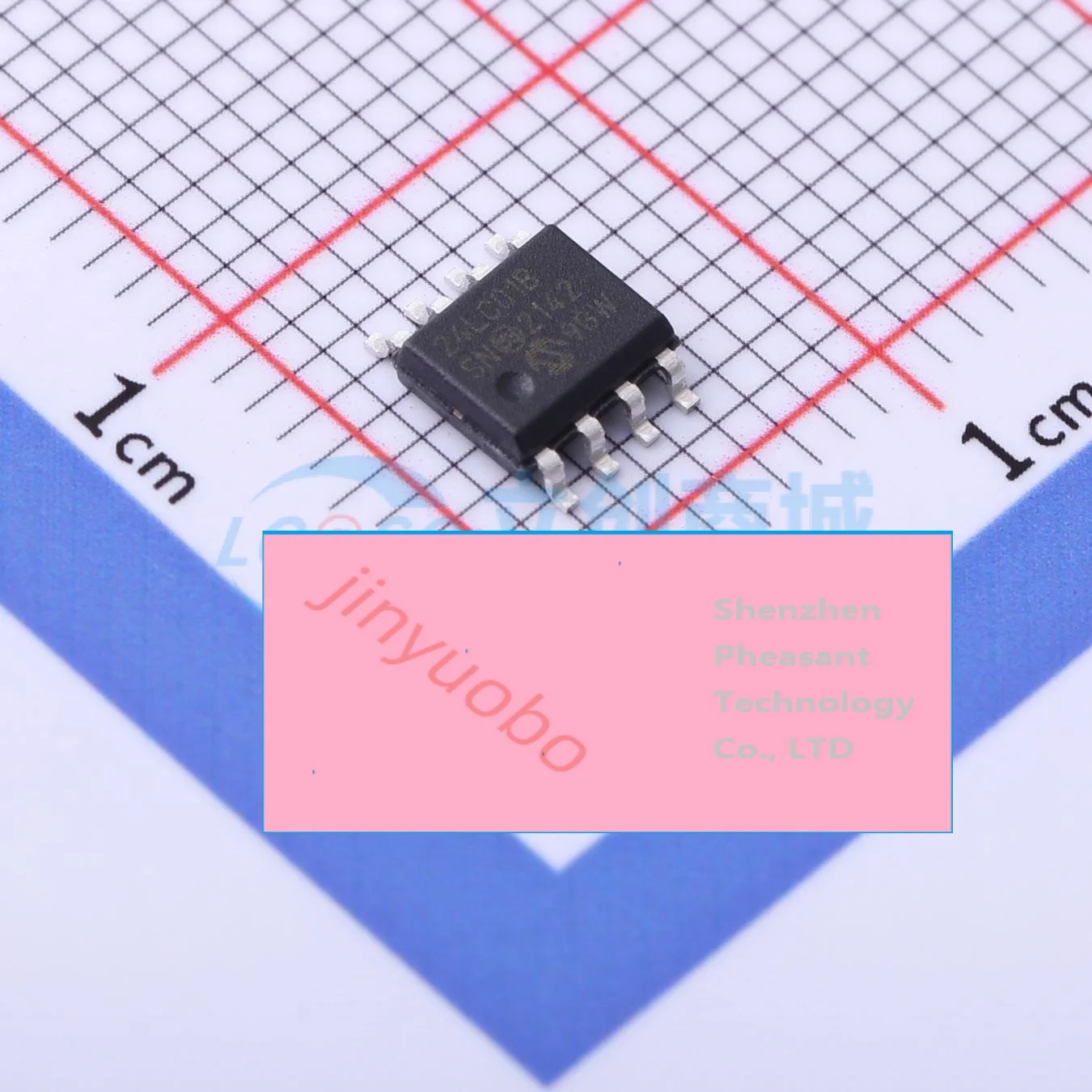 10PCS 24LC01B/SN serial EEPROM, 1Kbit, serial-I2C interface, SOIC package, 8-pin, surface mount