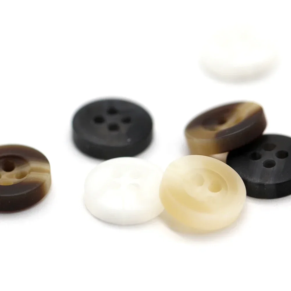 DOTOLLE 9/10/11mm Small Classical Horn Pattern Resin Buttons For Clothes Fashion Shirt Blouse Dress DIY Craft Sewing Accessories