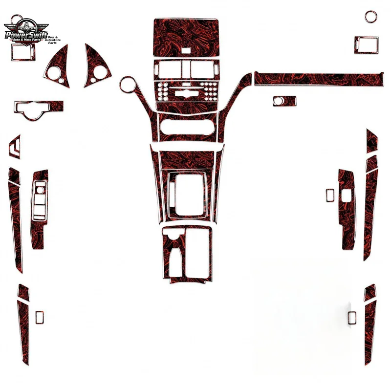 

Applicable to Mercedes-Benz W204 Old C-Class 07-11 Model Liftgate Panel Central Control Gear Flame Red Car Interior Modification