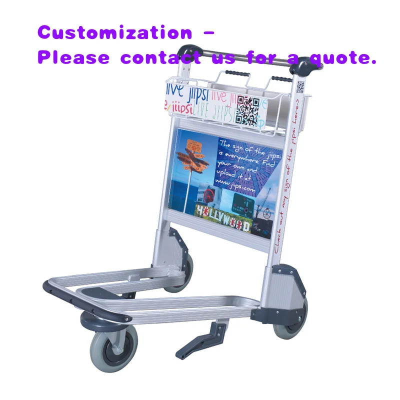 custom.3 Wheels Airport Hand Luggage Carts Trolley with Handle Brake