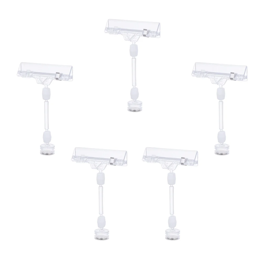 

5pcs Tag Clips Plastic Label Stand For Food Sign Magnet Price Display Rack Food Sign Holder Supermarkets Display Clips