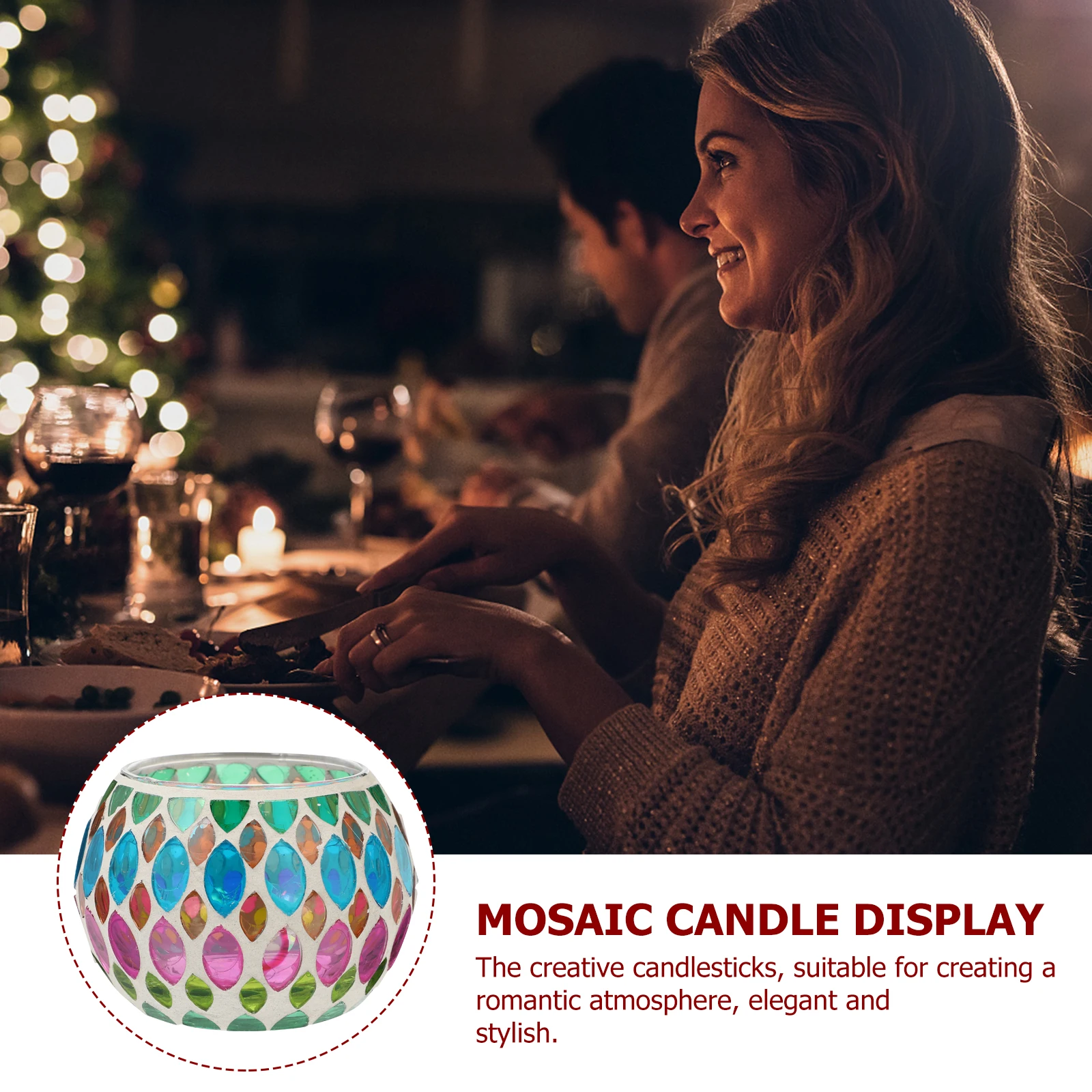 

Colorful Glass Tea Light Holder Handmade Crafted Candleholder for Home Decor Festive Table Candlestick Adornment