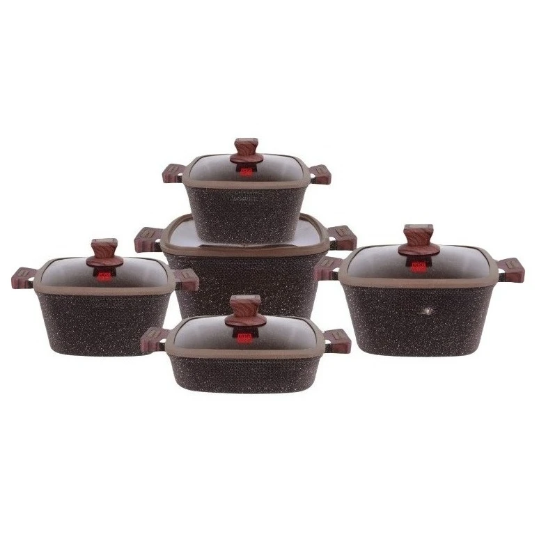 

Soup Bakelite Silicone Lid Non-Stick Die Casting Pot Set Aluminum Soup Granite