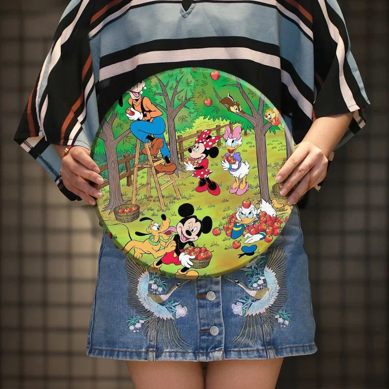 1개 미키 마우스 금속 벽 장식 - 현대적인 원형 조각, 침실, 주방 및 파티 장식용 다용도 벽걸이, 없음