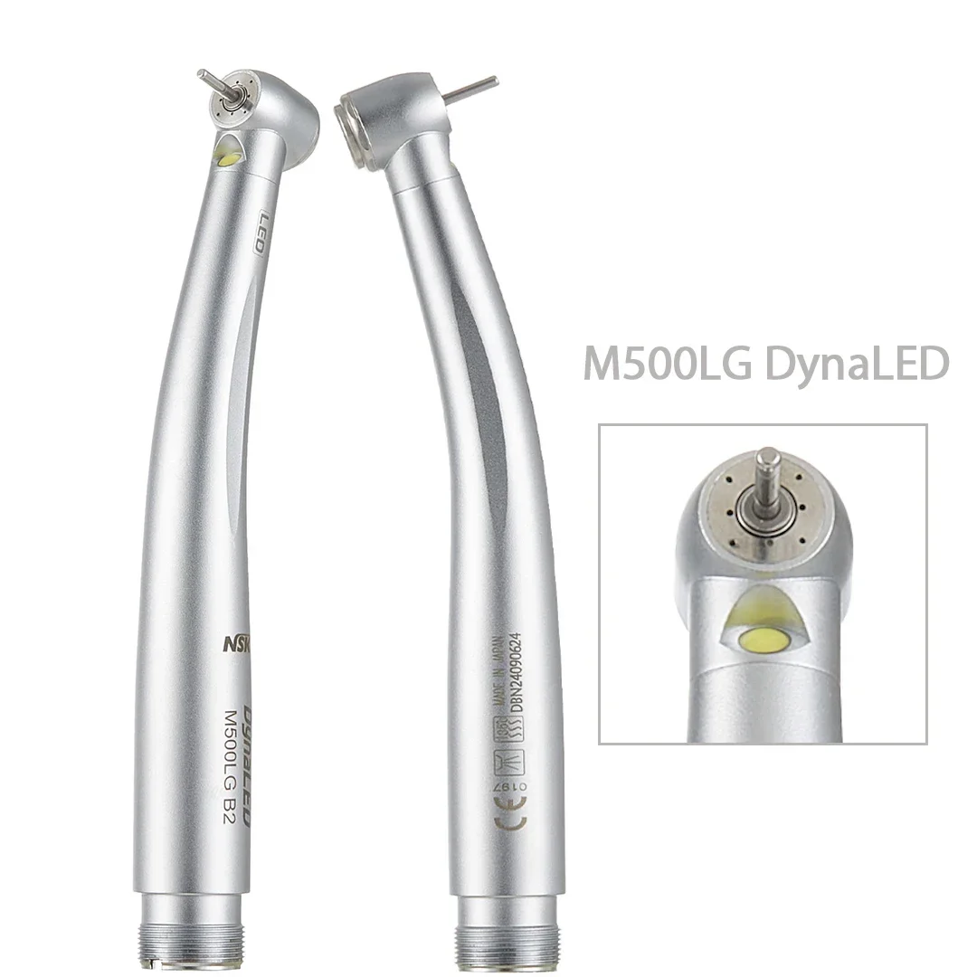 NSK Dental 1:1 Contra Angle Low Speed Direct Drive Handpiece FX25 FX65 Set M500LG DynaLED Turbine Handpiece with LED Light