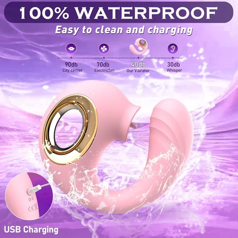 هزاز قوي لعق اللسان للنساء الحلمات البظر محفز G بقعة دسار مدلك النشوة الجنسية للإناث الكبار الجنس لعب #3