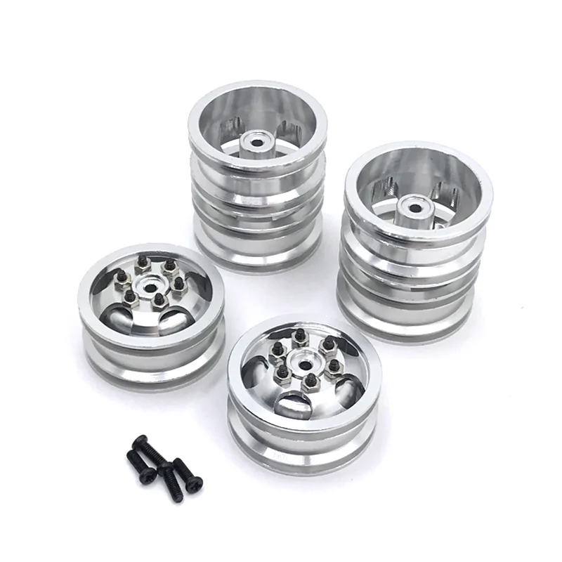 Metal Upgrade Front Single Rear Dual Wheel Hub For WPL C14 C24 B14 B16 B24 B36 HengLong FeiYu JJRC RC Car Parts