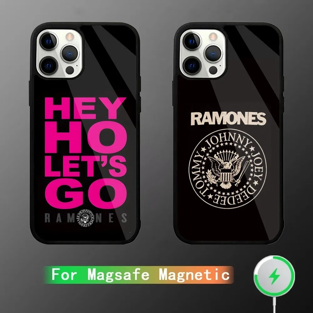 R-RamonesS Rock Cool Hey Ho Phone Case For iPhone 16,15,14,13,12,11,Plus,Pro,Max Mini Magsafe Magnetic Wireless Charging