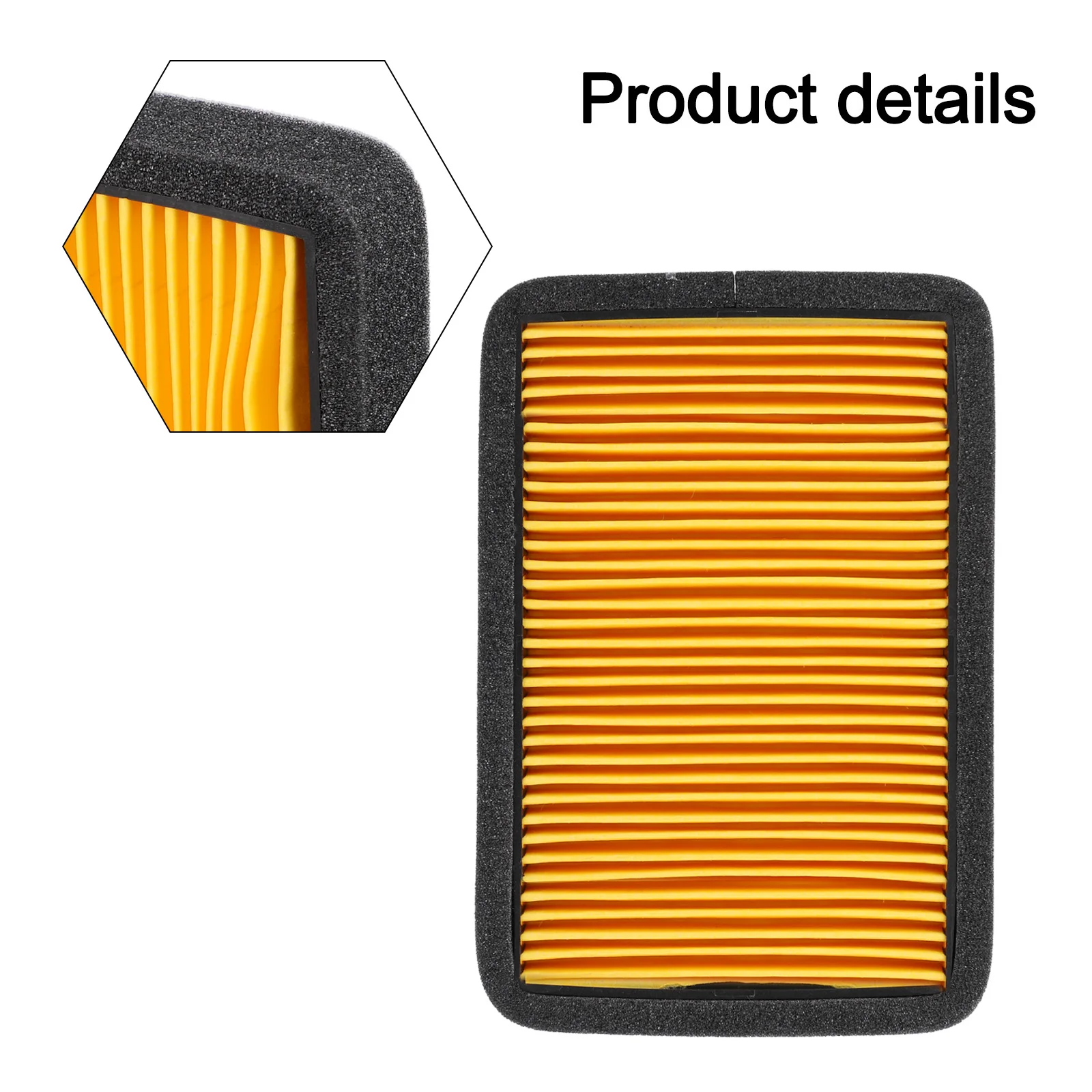

For Motorcycle Maintenance 125x190mm 4.92x7.48inch Air Filter Air Filter Long-lasting Efficiency Optimum Performance