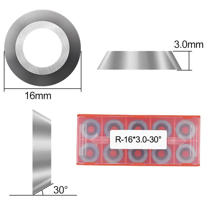 Runde Hartmetall Legen Schneider 8,9mm 12mm 15mm 16mm 18mm für Holz Drehmaschine Drehen Finisher Hollower werkzeuge – Detail 5