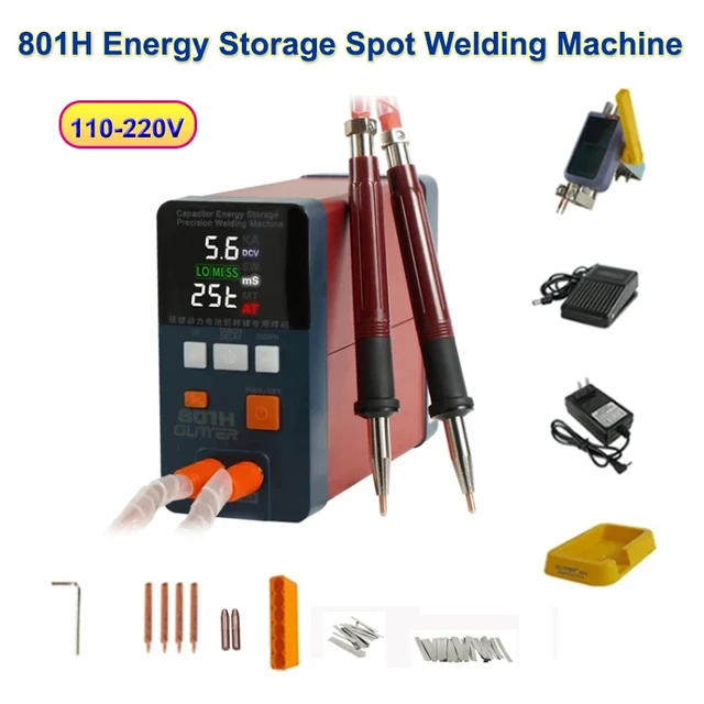 GLITTER 801H Capacitor Spot Welding Machin 3500A 21kw Aluminum To Nickel Battery Spot Welder