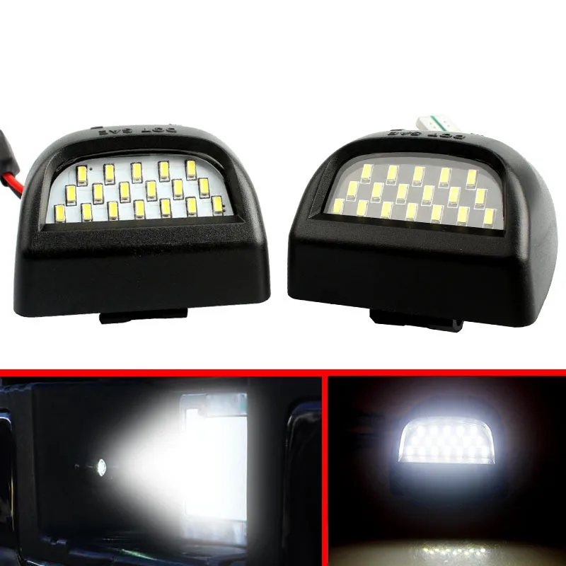 2X Error Free LED License Number Plate Lights Lamp 12/24V Whtie For Chevrolet Silverado 1500 2500 3500 Avalanche Suburban Tahoe