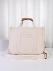 2024 yeni moda çoklu cepler çanta kadınlar için hafif tek omuz Crossbody kanvas çanta