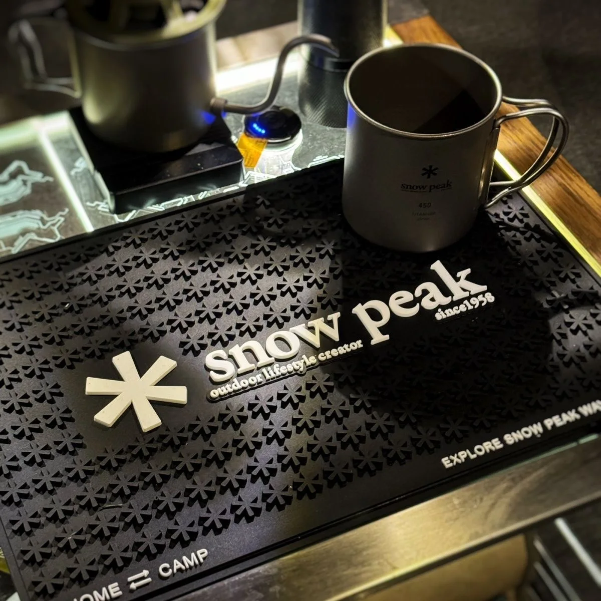 

Силиконовый коврик Snow Peak Home & Camp - водонепроницаемый сушильный коврик для кофе и снаряжения для активного отдыха
