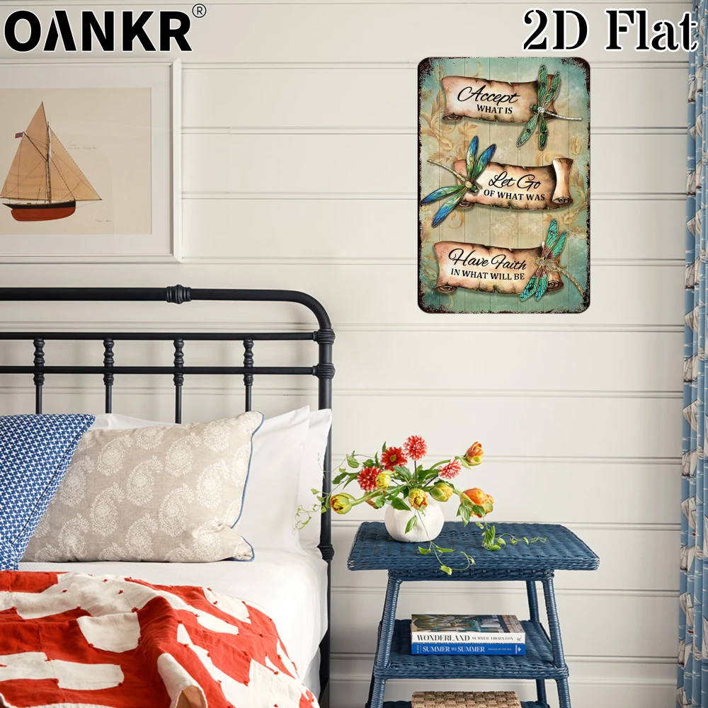 Dragonfly Tin Sign Retro Accept What Is Metal Signs Vintage Dragonfly Wall Art Outdoor Garden Decor For Women Bathroom Sign
