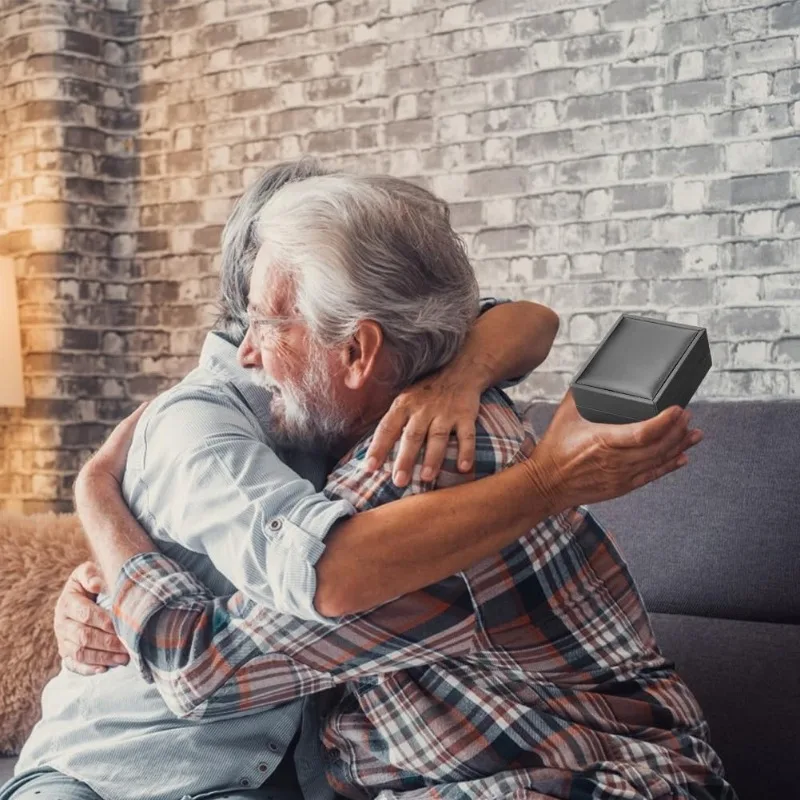 صندوق عرض العملات المعدنية مع مخمل من الداخل ، جلد صناعي مستطيلي ، صناديق تخزين ، لون رمادي ، 30 ، 2 من من من من الخارج