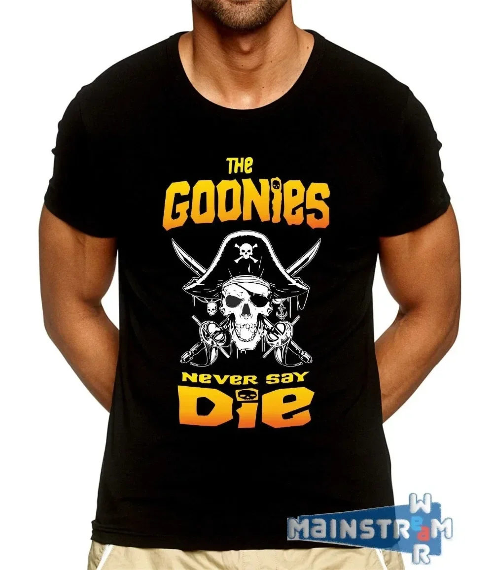 Camiseta The Goonies de los 80, con diseño de Chunk, Mikey, Data y Mouth, estilo Goon Docks, novedosa, con cuello redondo, camisetas de los 80