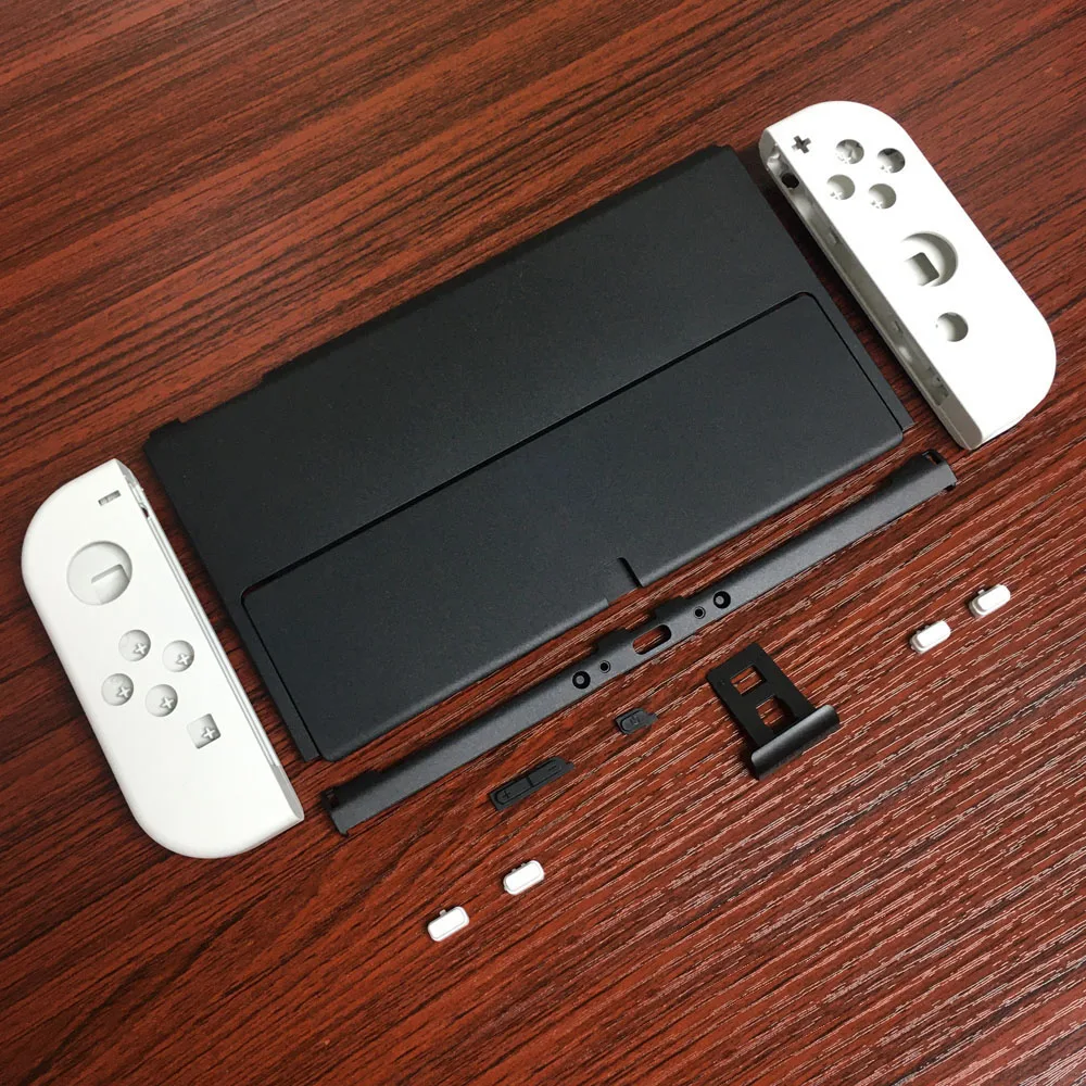 Para Nintendo Switch OLED Joy-Con Shell carcasa de plástico de repuesto consola placa frontal cubierta trasera piezas de reparación
