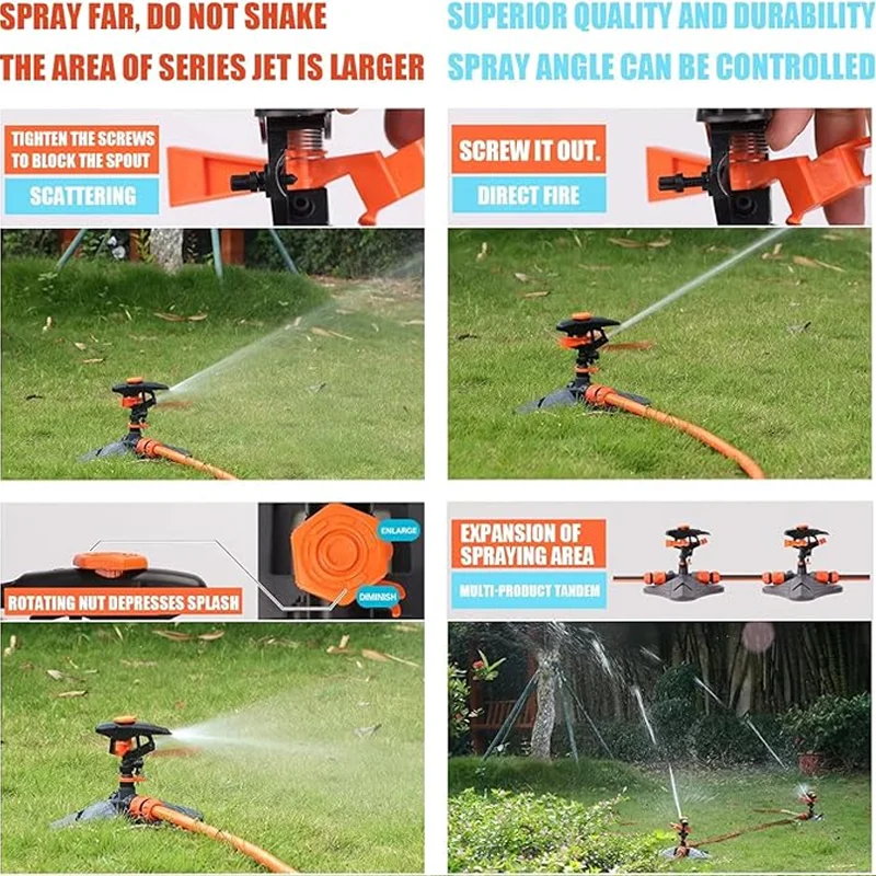 Automatic Outdoor Garden Lawn Patio Sprinkler Watering System ABS Material Spray Nozzle Patio Cooling Spray Equipment