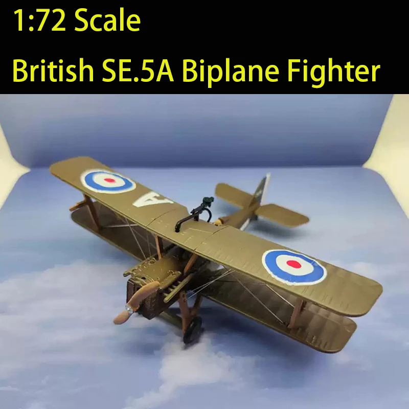 Modelo de Avión de Combate Biplano Británico SE.5A a Escala 1:72 de Aleación Fundida a Presión para Colección, Exhibición y Regalo