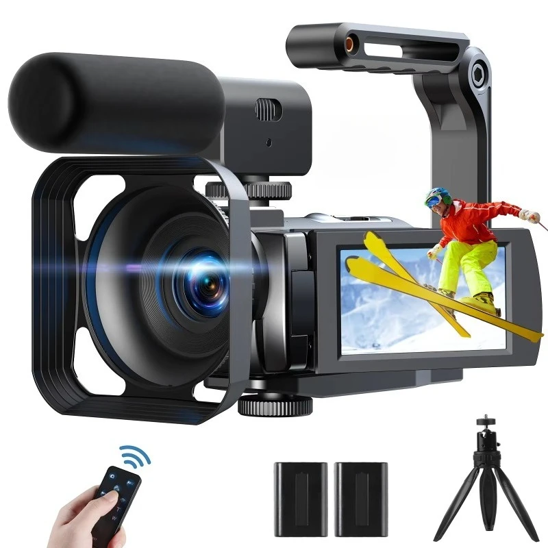 Camera Camera, Video Camera Night Vision, 3-inch Rotatable Touch Screen Podcast Camera Recorder