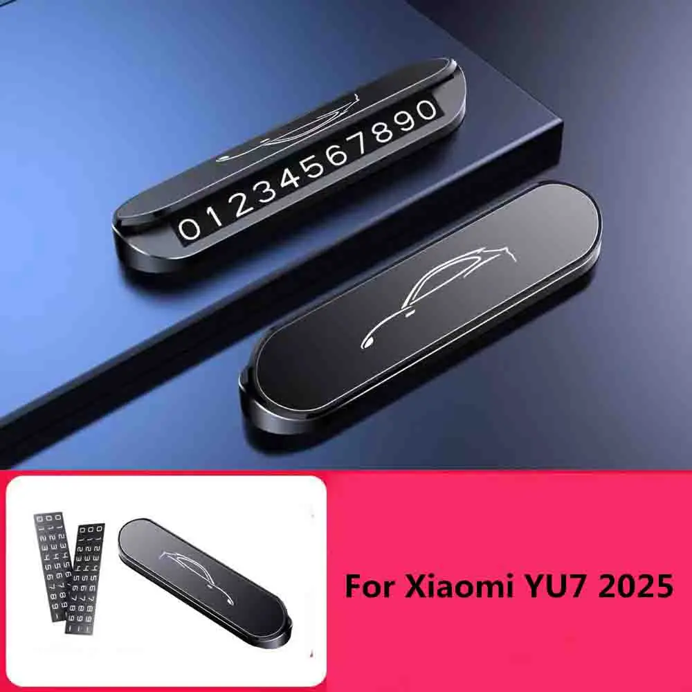 

Fit For Xiaomi YU7 2025 Original Car Color Parking Number Plate Temporary Car Move License Plate Phone Number Interior