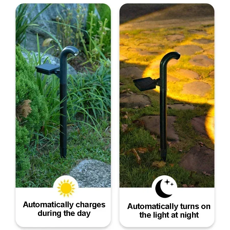 1-4 قطعة الأضواء السوبر مشرق الإضاءة في الهواء الطلق الشمسية مصباح ليد IP55 مقاوم للماء مصابيح الحديقة مسار الضوء لحديقة الممشى ديكور #3