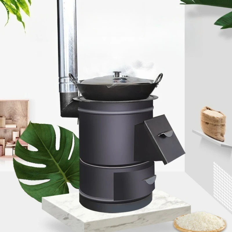 

Portable Smokeless Cast Iron Wood Burning Stove Gasifier Multi Fuel Heater Outdoor Camping Backyard Cabin Emergency Fire Pit