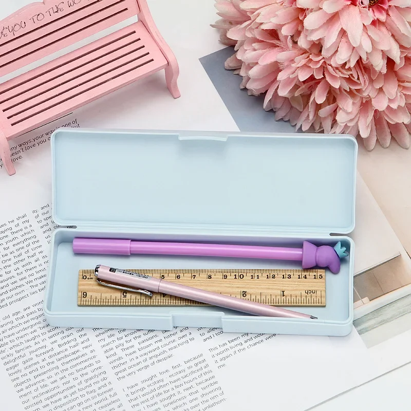 Transparent Plastic Pencil Box For Students Without Printing Simple Low Carbon Environmental Protection Pencil Case
