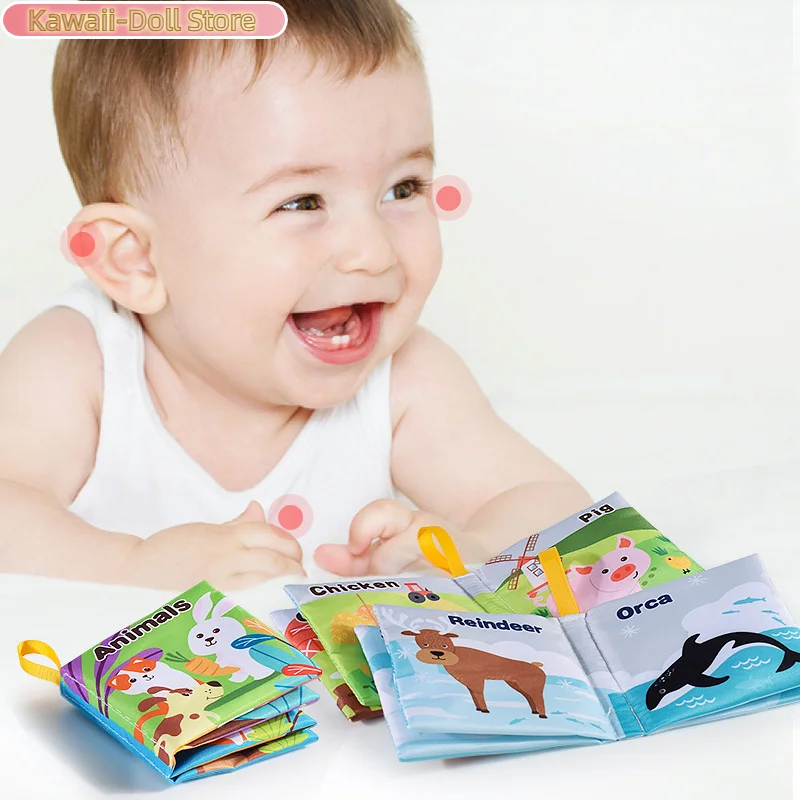 ソフトベビーファブリックブックインタラクティブ感覚活動布製ブック赤ちゃんのための最初の教育用モンテッソーリ早期学習ゲーム