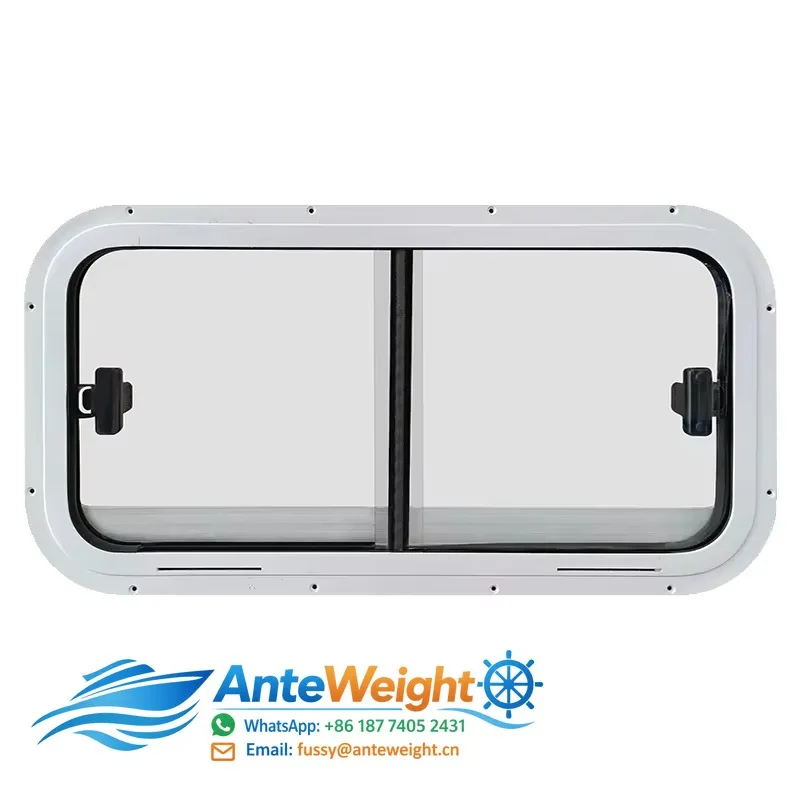 Marine Waterproof Aluminum Frame Sliding Windows Watertight Hatch Tempered Glass Boat Windows