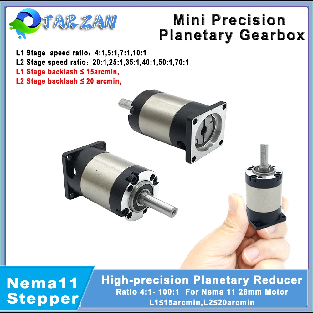 

Mini Precision Planetary Reducer 5mm input For Nema11 28MM Motor Reducetion Step-down Gearbox For Medical/Robotic Equipment/CNC