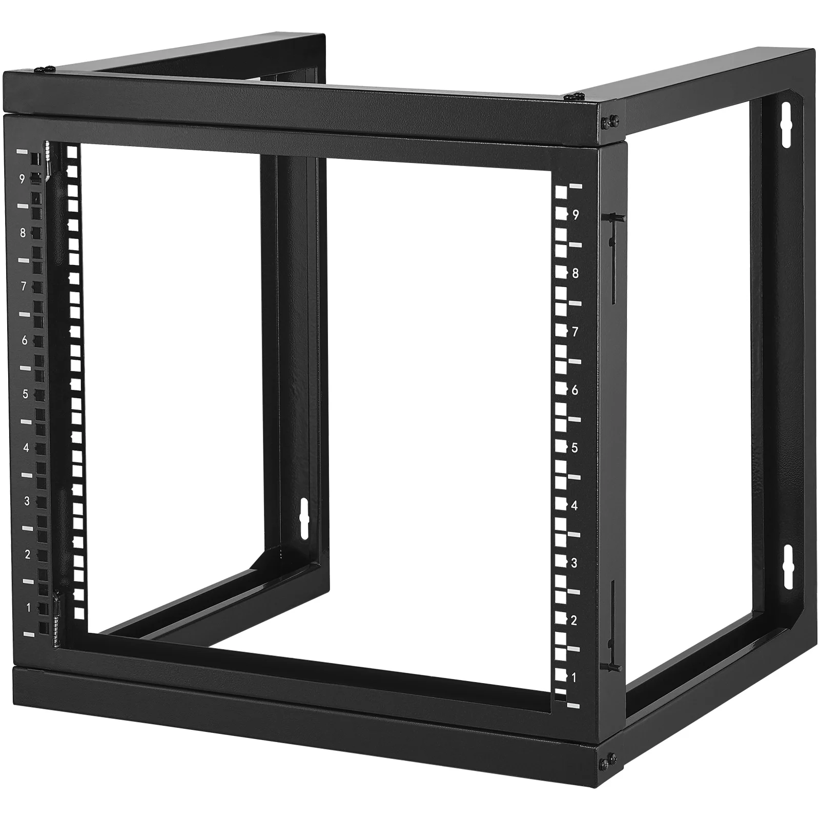 SucceBuy 9U Wall Mount Rack 150lbs Max Load Capacity Open Frame Server Network Rack with Cage Nuts Screw for Server IT Equipment