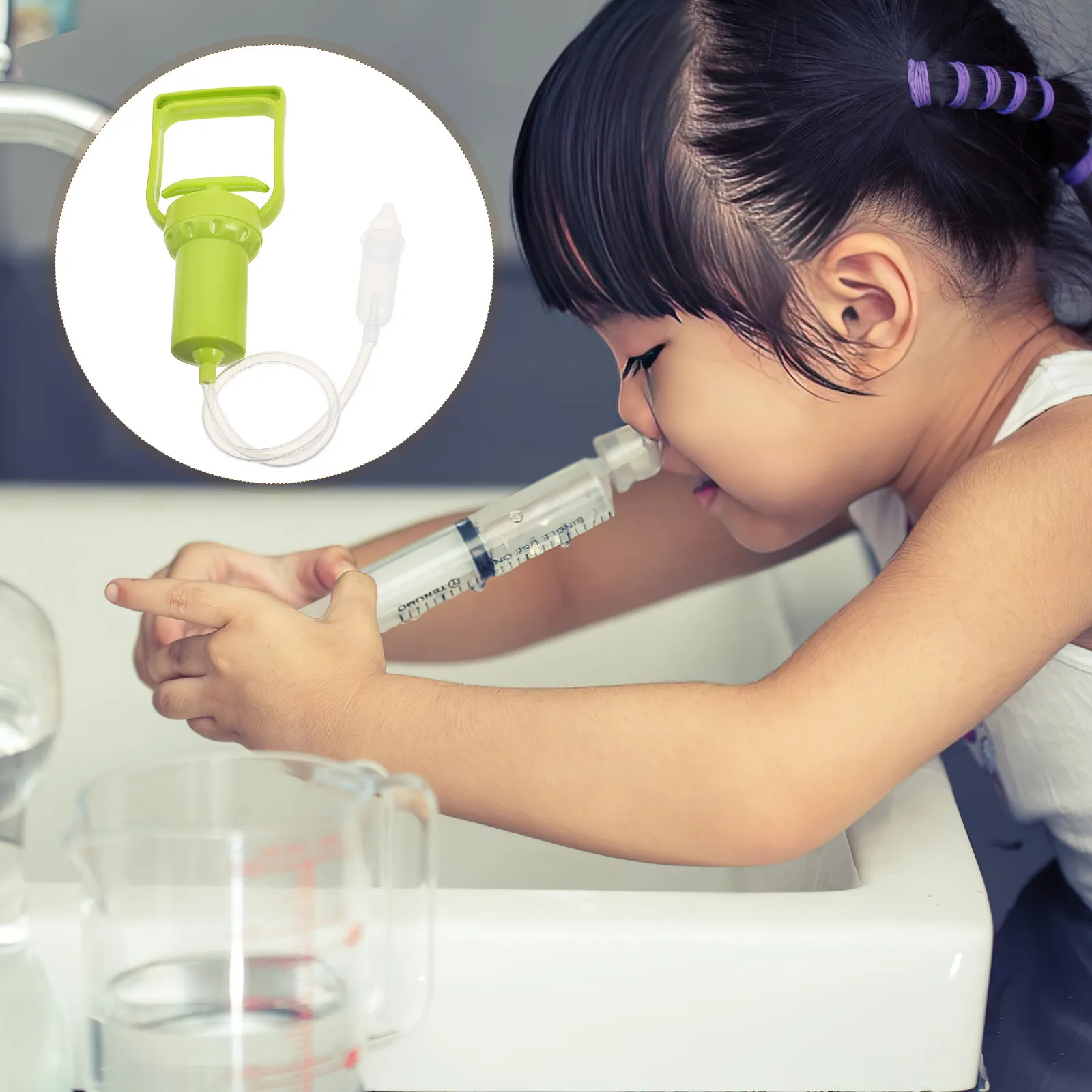 

Infant Nasal Flush Baby Snot Cleaner Booger Remover Machine Nose Bulb Mucus Suction Pump Plastic Safe Manual Travel