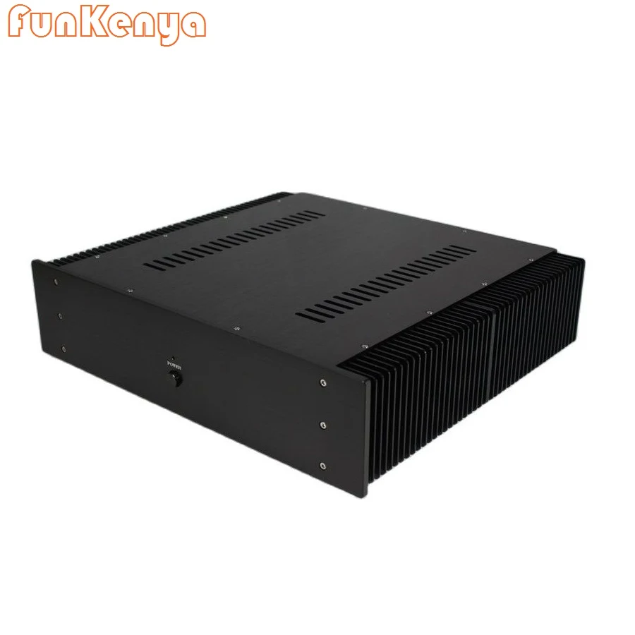 D412 W463 H110 Anodized DIY Amplifier Enclosure Power Amp Housing Rear Class A Tube Case Preamp Box DAC Decoder Shell Headphone