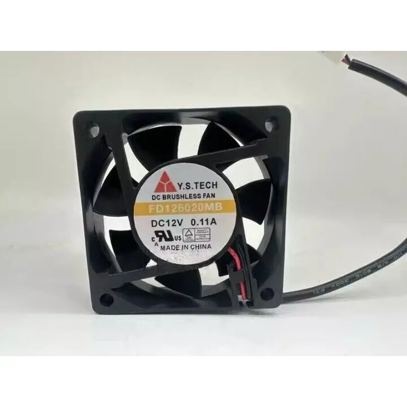 

For Y.S.TECH FD126020MB 6020 DC12V 0.11A 6CM 2-Pin Cooling Fan