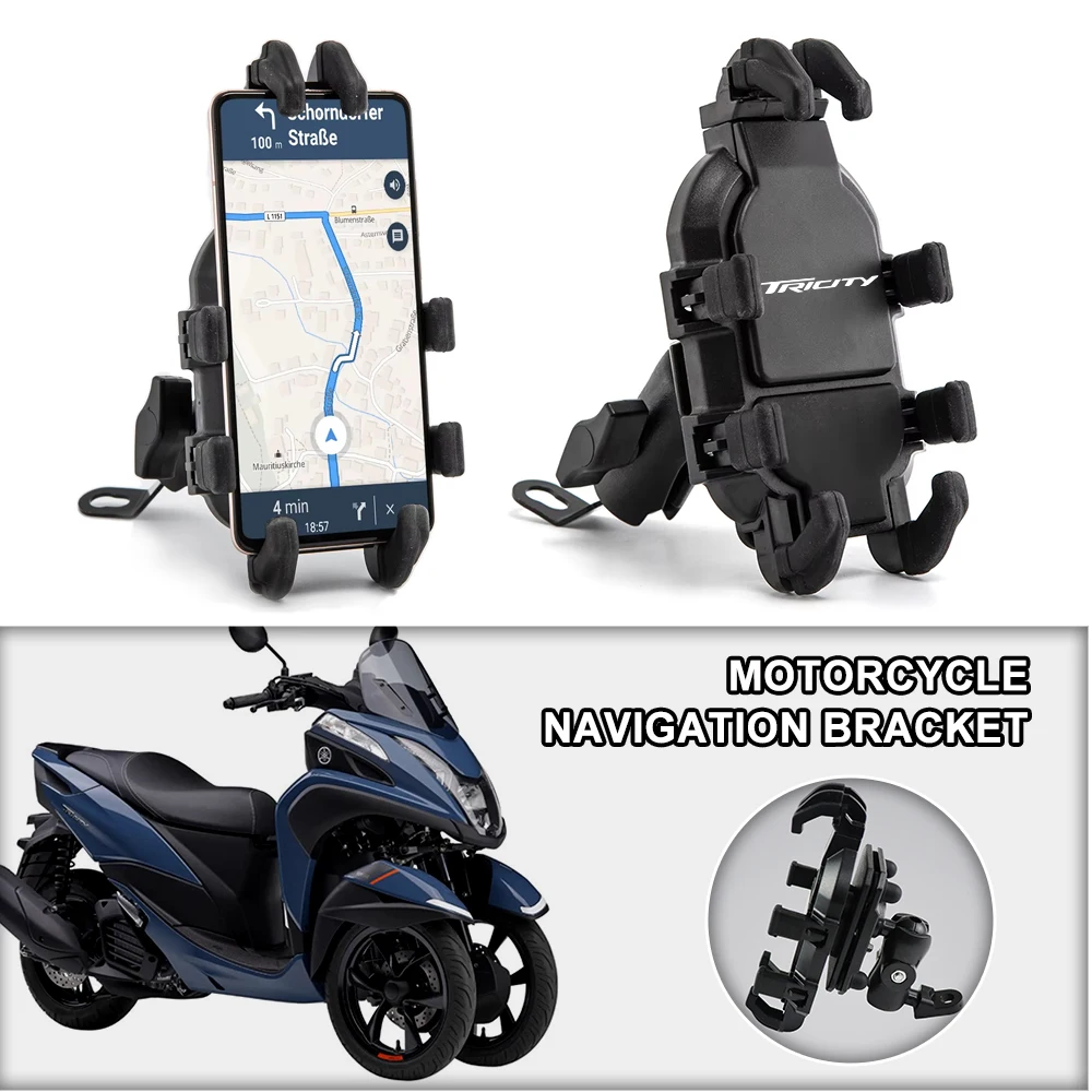 

Motorcycle Phone Holder Shock Absorbing Spring Anti-Vibration For Tricity 125 155 Tricity 300 Tricity125 Tricity155 Alloy