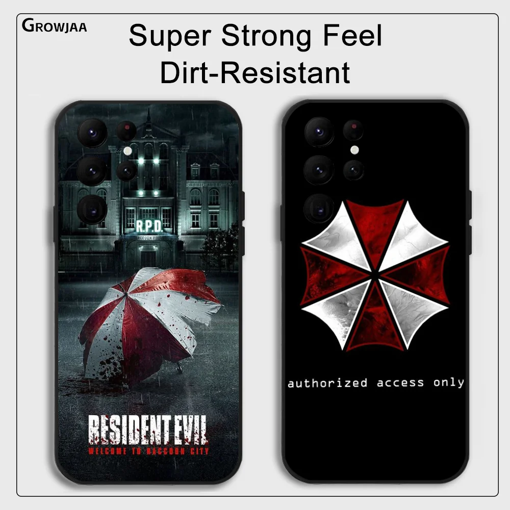 R-RESIDENT GAME EVILS Phone Case for Samsung Galaxy S24 Ultra S22 S23 Ultra S21 S20 5G Protective Silicone TPU Funda Cover