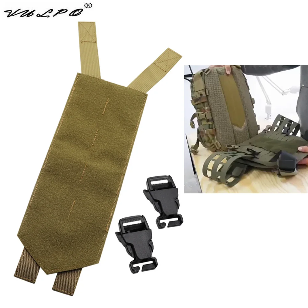 

VULPO Tactical Vest Backpack Conversion Attachment Kit Hook&Loop Converter Molle Adapter Panel For Attaching Assault Pack