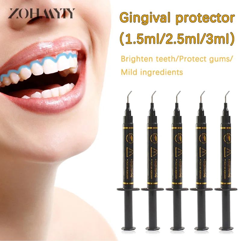 Jeringa Dental protectora de encías, barrera Gingival profesional para el cuidado del blanqueamiento Dental, 1,5/2,5/3ML