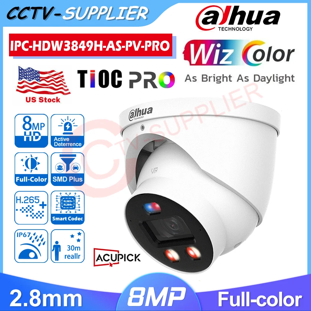 

Dahua 8MP TIOC PRO Turret IP Camera