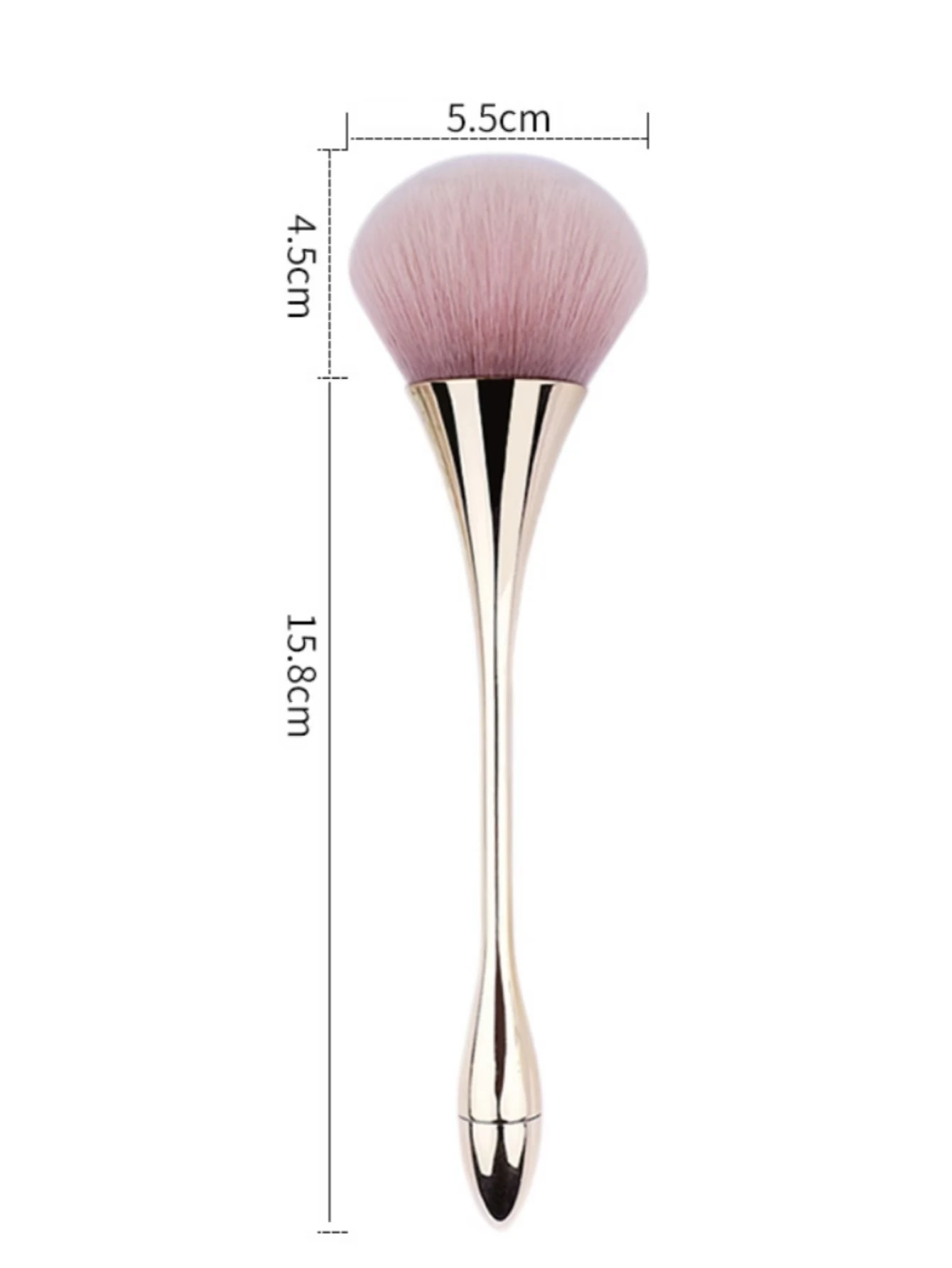 Mały pędzel do pudru, puszysty, z miękkim włosiem, pędzel do różu, pędzel do pudru utrwalającego, narzędzie kosmetyczne