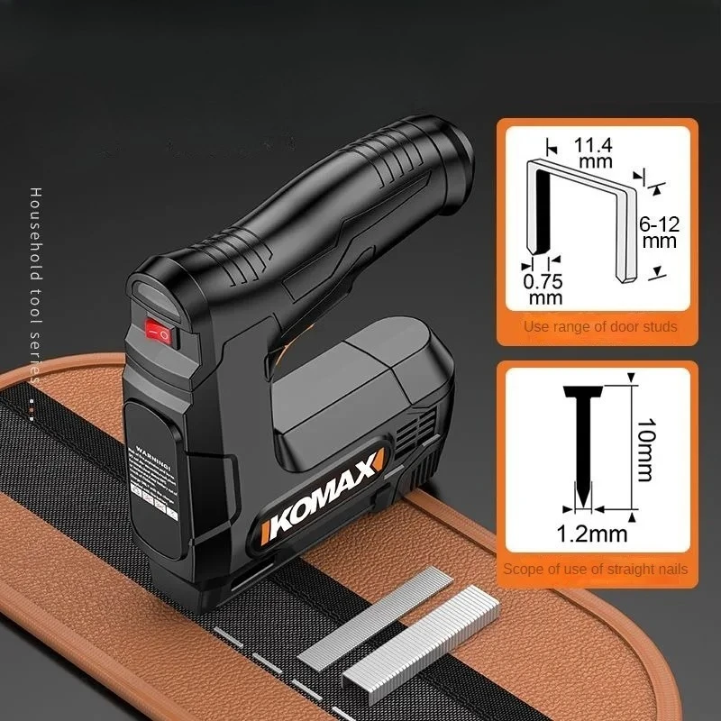  Lithium Battery Electric Nail Gun for Woodworking Electric Stapler Nail Tacker Portable Upholstery Renovation Power Tool