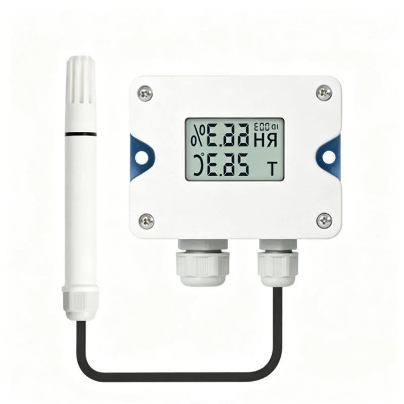 A42T-Split-Type Temperature And Humidity Sensor 4-20Ma-20 To 60℃ Transmitter Featuring Display