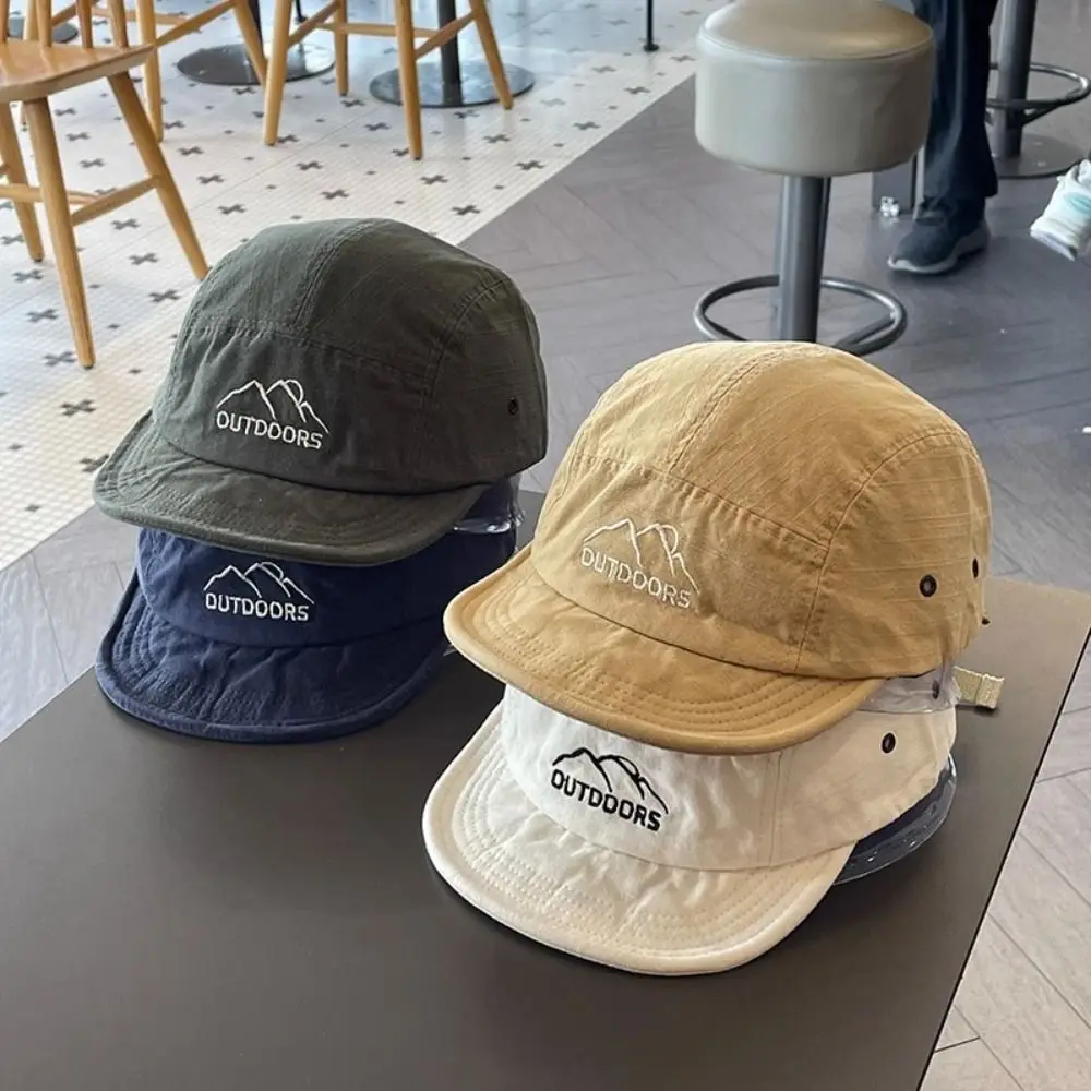 

Hip Hop Short Brimmed Embroidery Baseball Cap Embroidery Adjustable Streetwear Sports Hat Mountain Range Women Baseball Cap Men