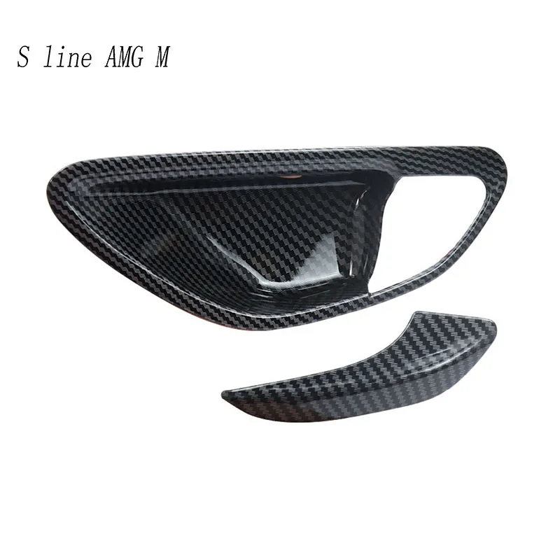 

Car Ashtray Carbon Fiber Car Interior Door Armrest Handle Cover Trim Door Bowl Frame Stickers For Mercedes Benz C E Class Car As