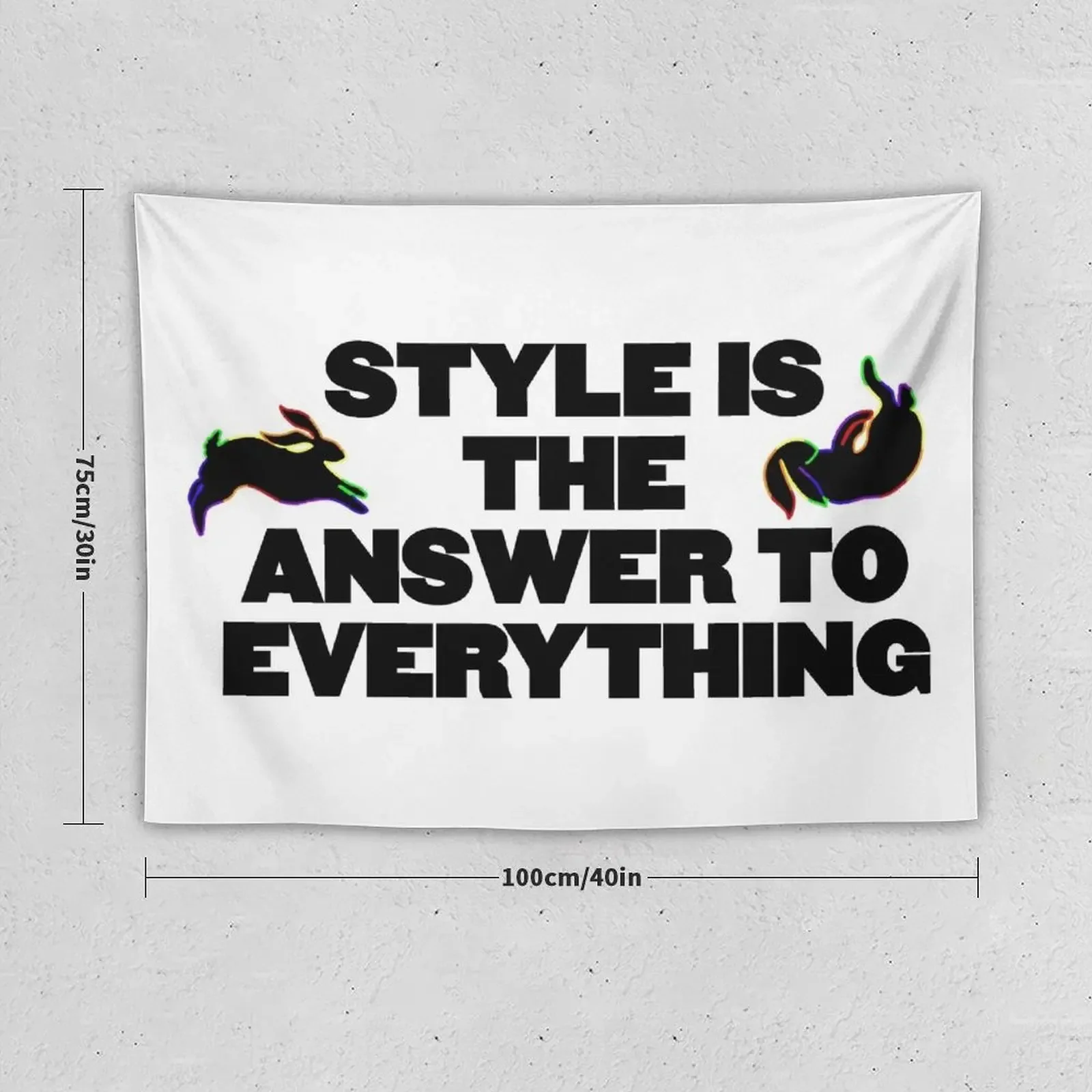 style is the answer to everything black Tapestry Decor For Room Wall Decorations Tapestry