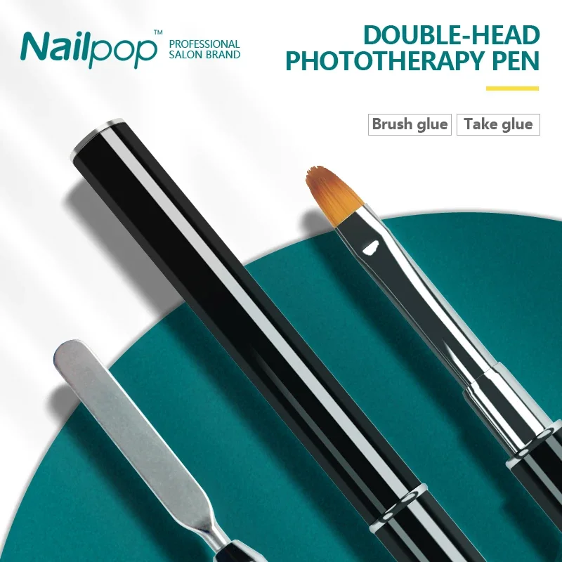 Nailpop Nail Glue Phototherapy Pen UV Gel Brush Pen Acrylic Nail Art Painting Drawing Brush Manicure Professionnel Tool