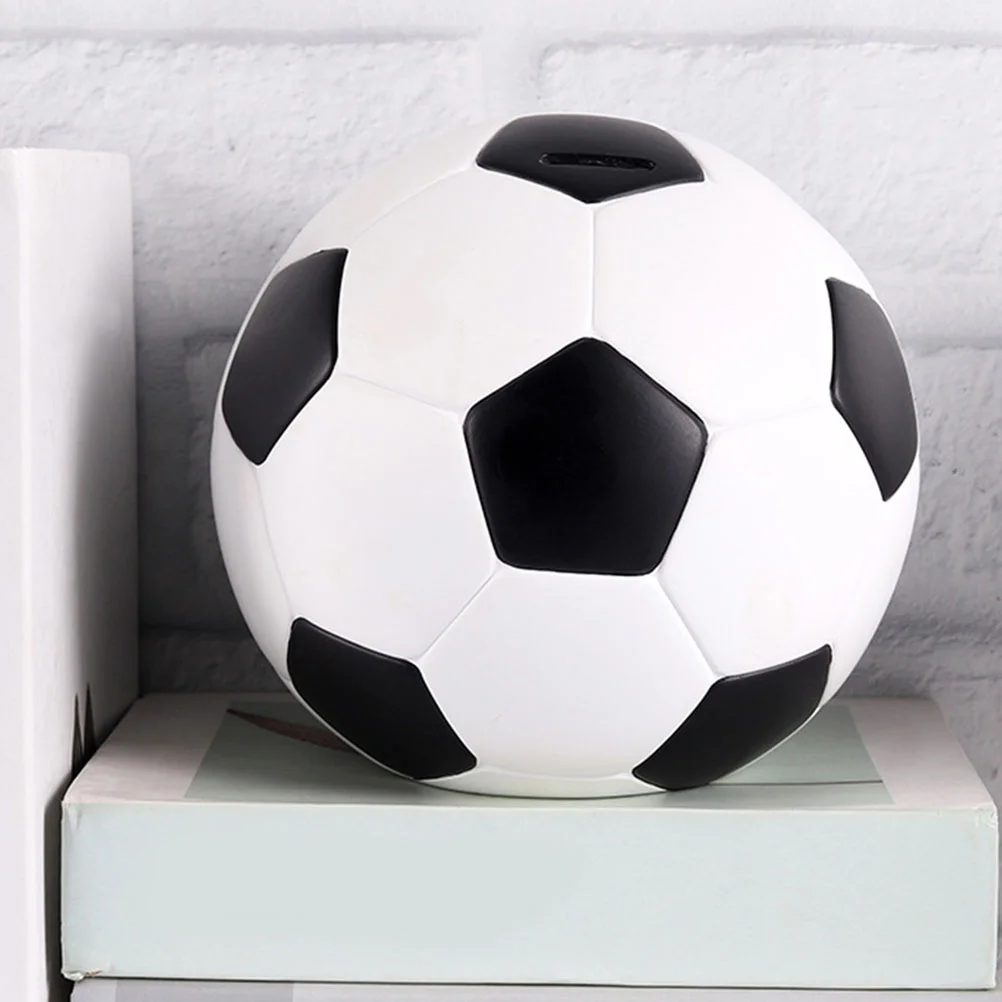 Money Pot Football Piggy Bank Child Soccer Balls Cage Vinyl for Kids Coin Decor